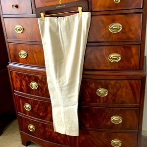 Ralph Lauren Black Label, Khaki Slacks.                  Linen/Cotton/Elastane.